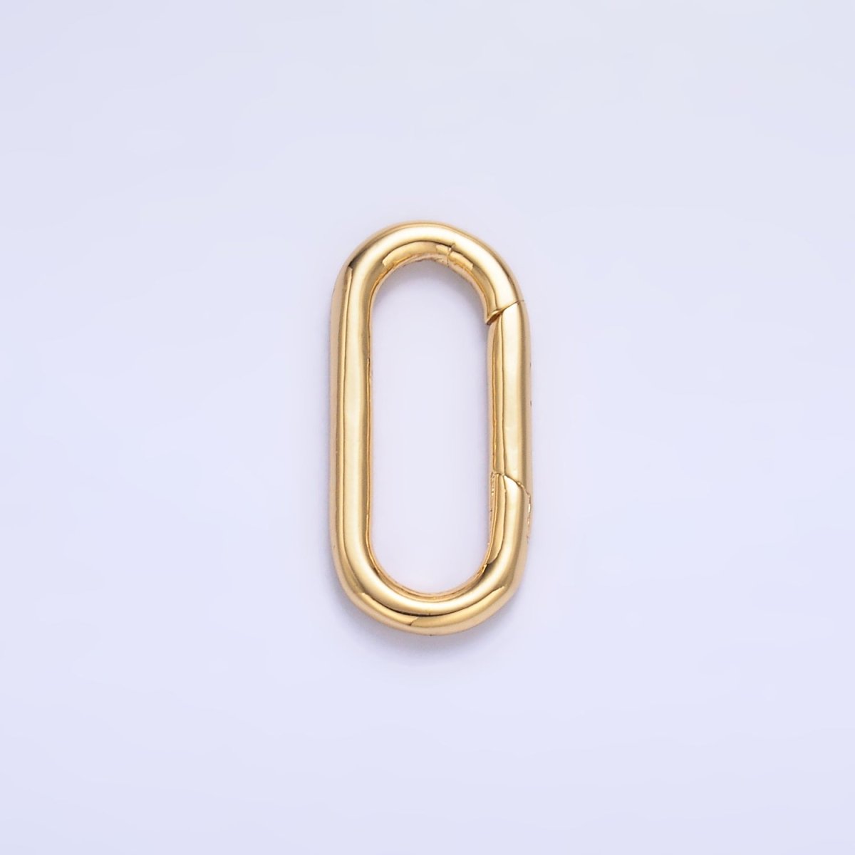 24K Gold Filled 20mm Minimalist Oblong Pull Gate Findings | Z1044 - DLUXCA