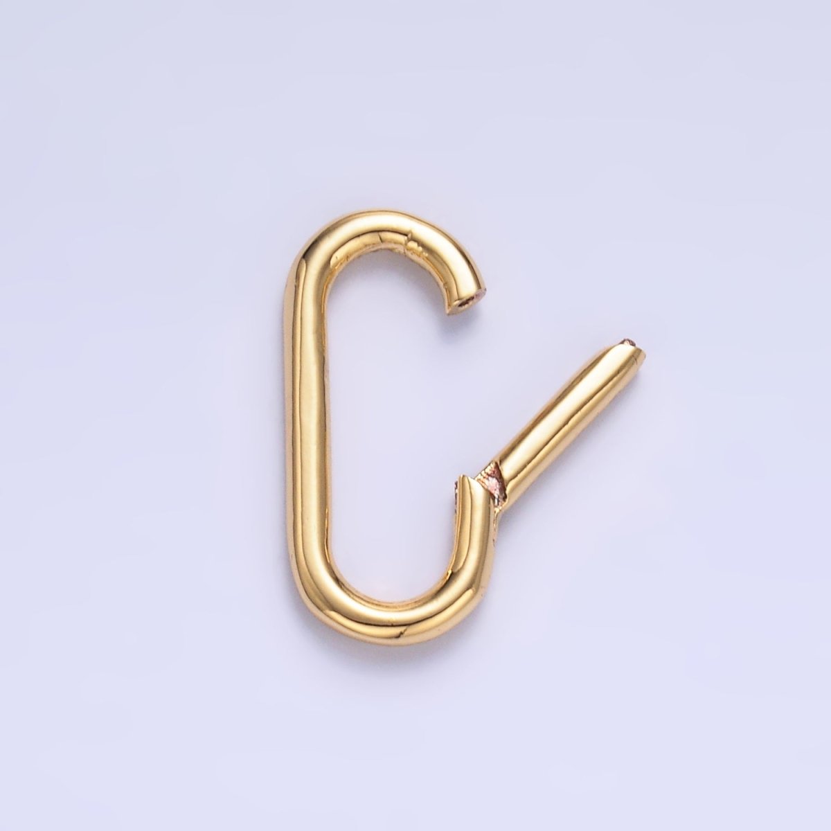 24K Gold Filled 20mm Minimalist Oblong Pull Gate Findings | Z1044 - DLUXCA