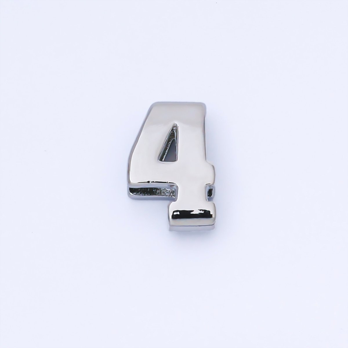 24K Gold Filled 20mm Minimalist Sport Number 0 - 9 Numerology Bead in Silver & Gold | B489 - B850 - DLUXCA