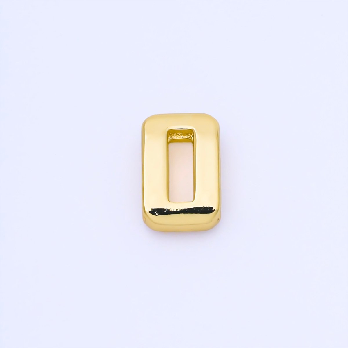 24K Gold Filled 20mm Minimalist Sport Number 0 - 9 Numerology Bead in Silver & Gold | B489 - B850 - DLUXCA