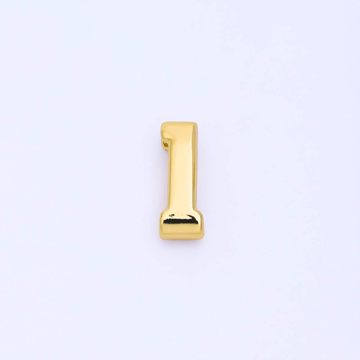 24K Gold Filled 20mm Minimalist Sport Number 0 - 9 Numerology Bead in Silver & Gold | B489 - B850 - DLUXCA
