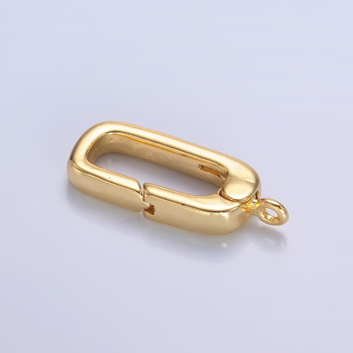 24K Gold Filled 20mm Rectangle Push Gate Loop Finding | Z1018 - DLUXCA