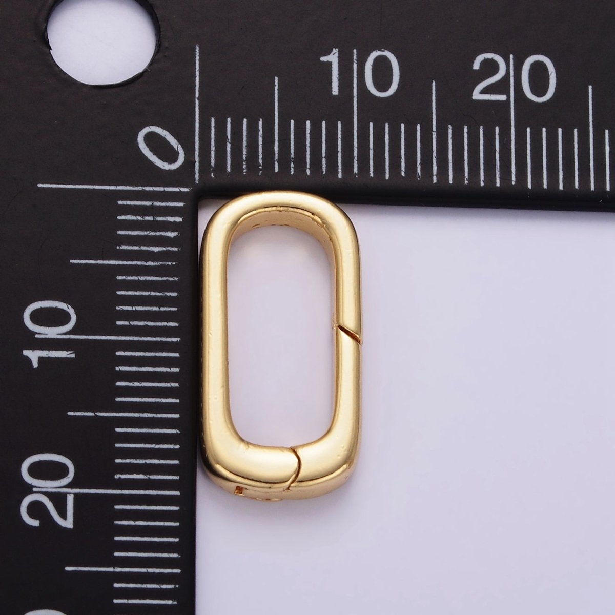 24K Gold Filled 20mm Rectangular Push Gate Findings in Gold & Silver | Z800 - DLUXCA