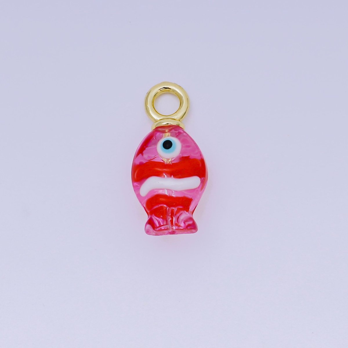 24K Gold Filled 21.5mm Resin Baby Colorful Fish Charm Ocean Sea Life | AH - 613 - AH - 617 - DLUXCA