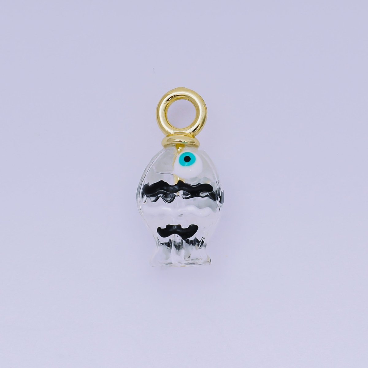24K Gold Filled 21.5mm Resin Baby Colorful Fish Charm Ocean Sea Life | AH - 613 - AH - 617 - DLUXCA