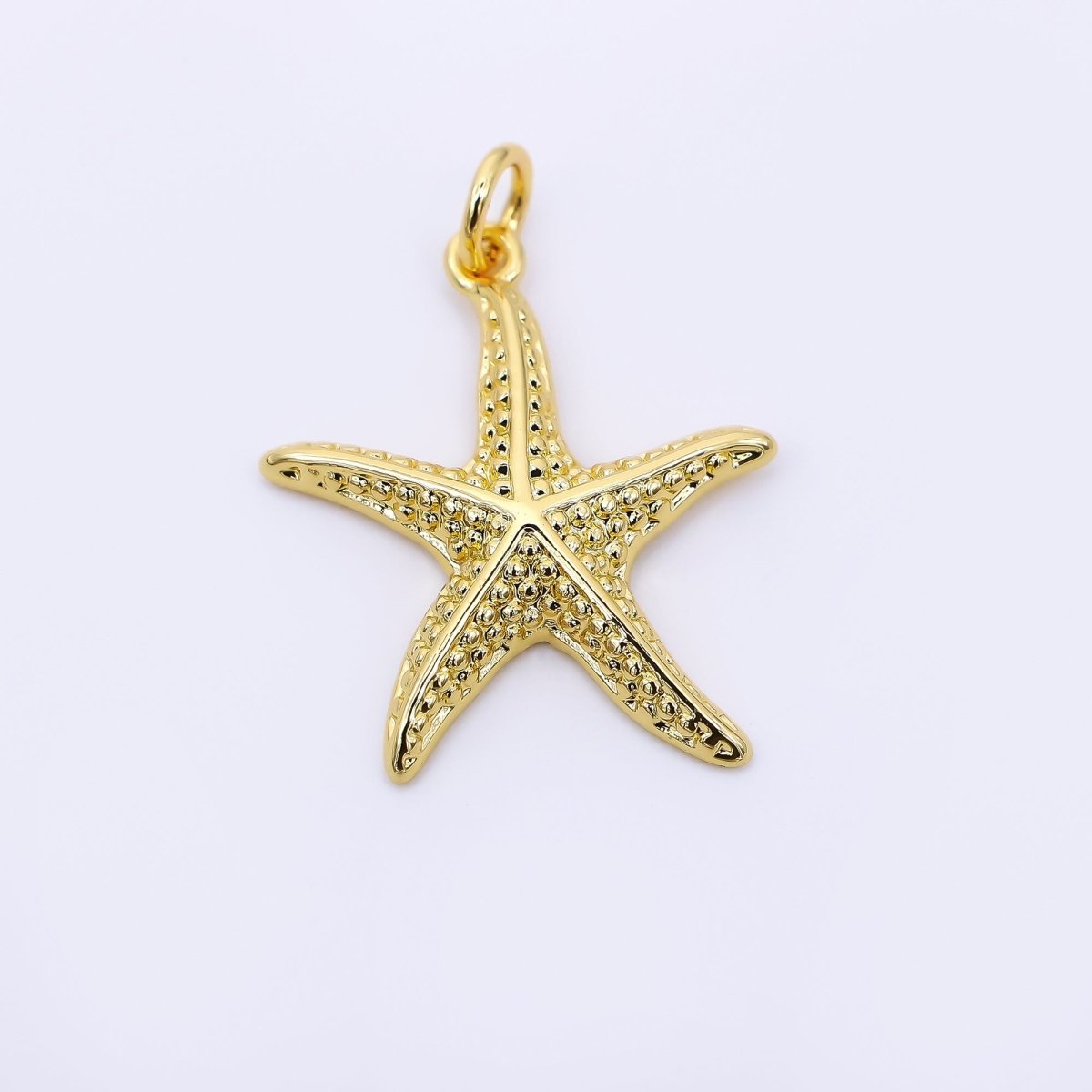 24K Gold Filled 22.5mm Realistic Sea Starfish Animal Charm | AF - 540 - DLUXCA