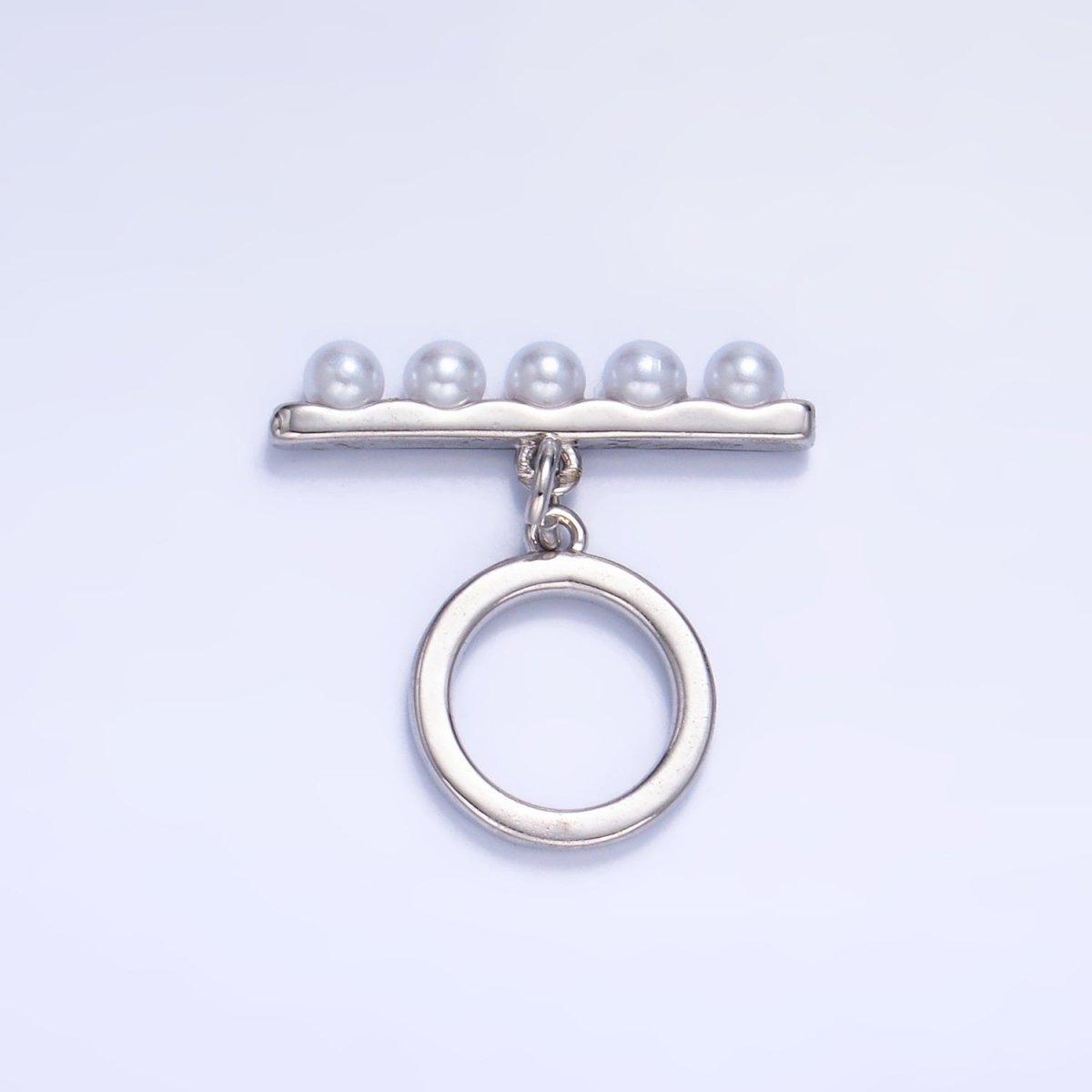 24K Gold Filled 22mm Pearl Minimalist Toggle Clasps Closure Findings in Gold & Silver | Z1038 - DLUXCA