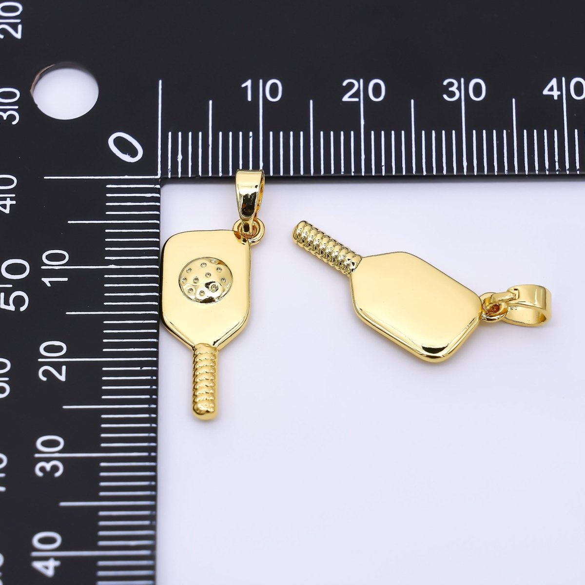 24K Gold Filled 22mm Power Paddle Sport Charm | AH - 476 - DLUXCA