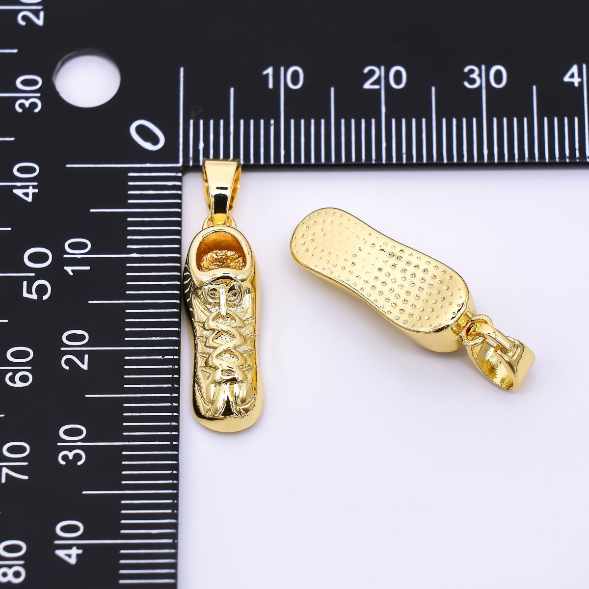 24K Gold Filled 23mm Pickleball Paddle Racket Charm | AH - 467 - DLUXCA