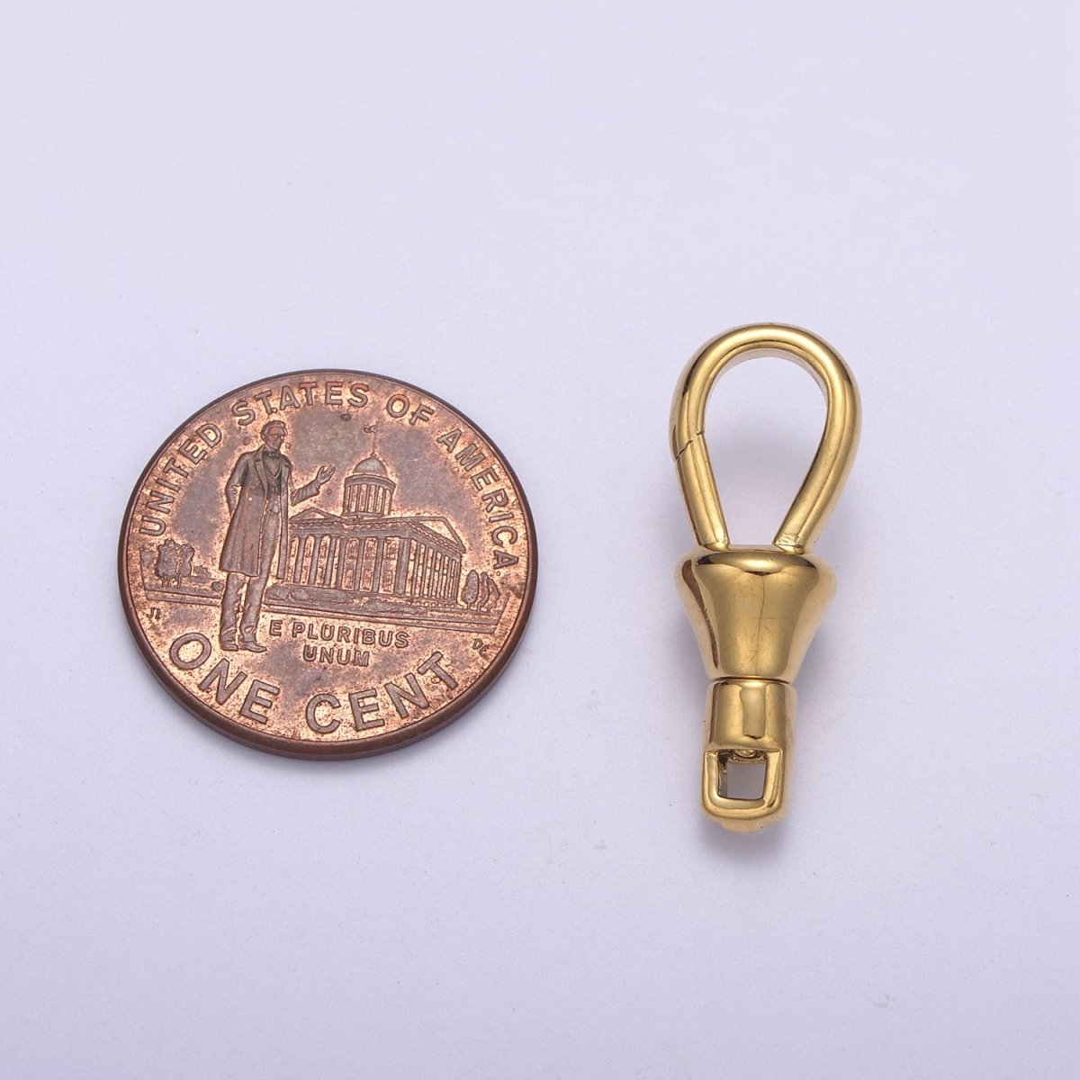 24K Gold Filled 23mm Push Gate Swivel Clip Closure Findings | L596 - DLUXCA