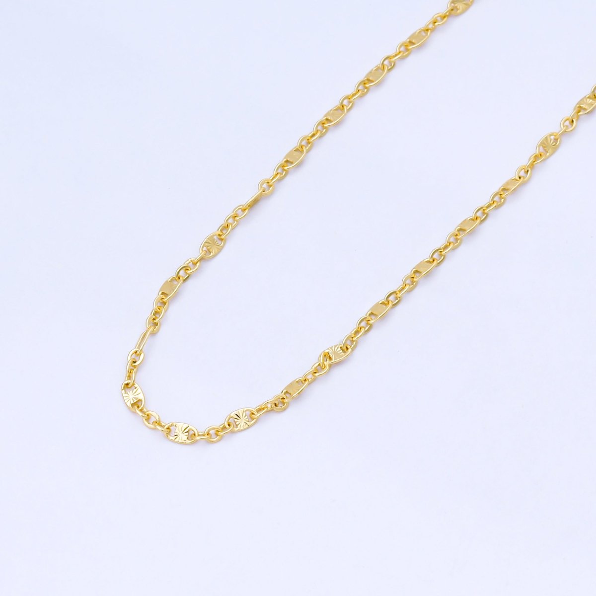 24K Gold Filled 2.4mm Drawn Cable Starburst Unfinished Chain by Yard | Roll - 1739 - DLUXCA