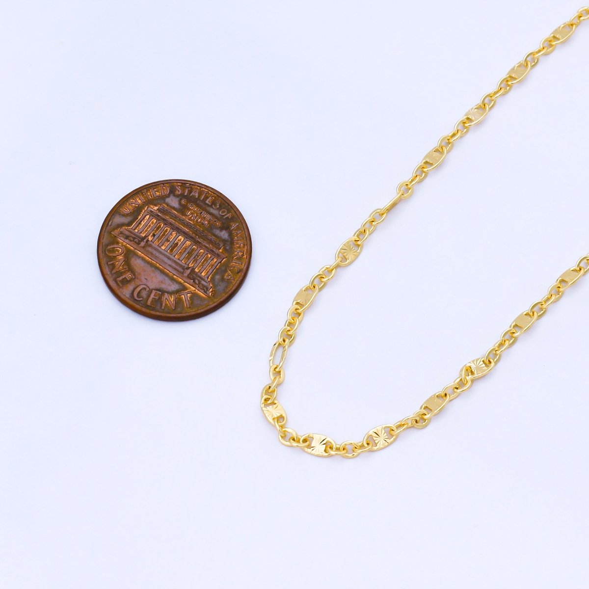 24K Gold Filled 2.4mm Drawn Cable Starburst Unfinished Chain by Yard | Roll - 1739 - DLUXCA