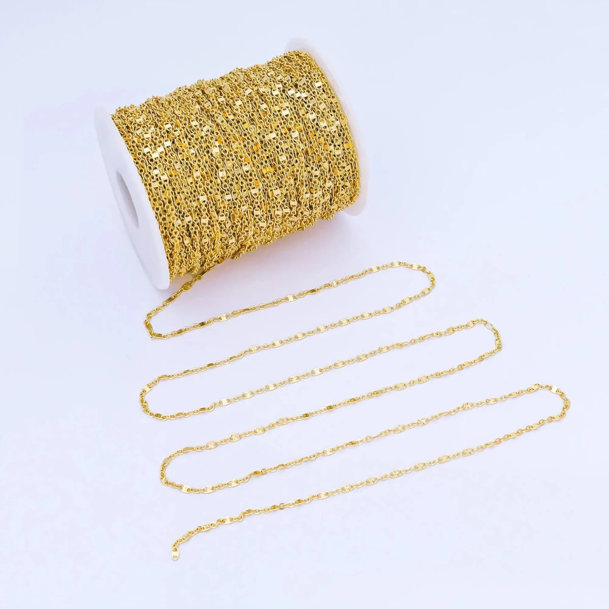 24K Gold Filled 2.4mm Drawn Cable Starburst Unfinished Chain by Yard | Roll - 1739 - DLUXCA