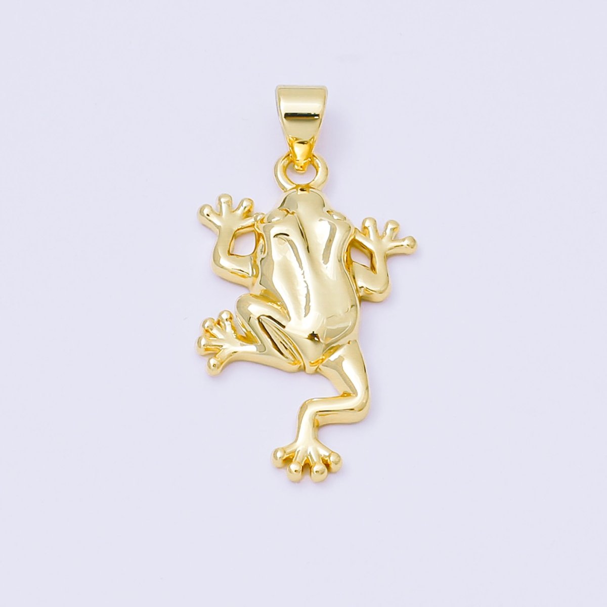 24K Gold Filled 25.5mm Amphibian Frog Animal Pendant | AA1610 - DLUXCA