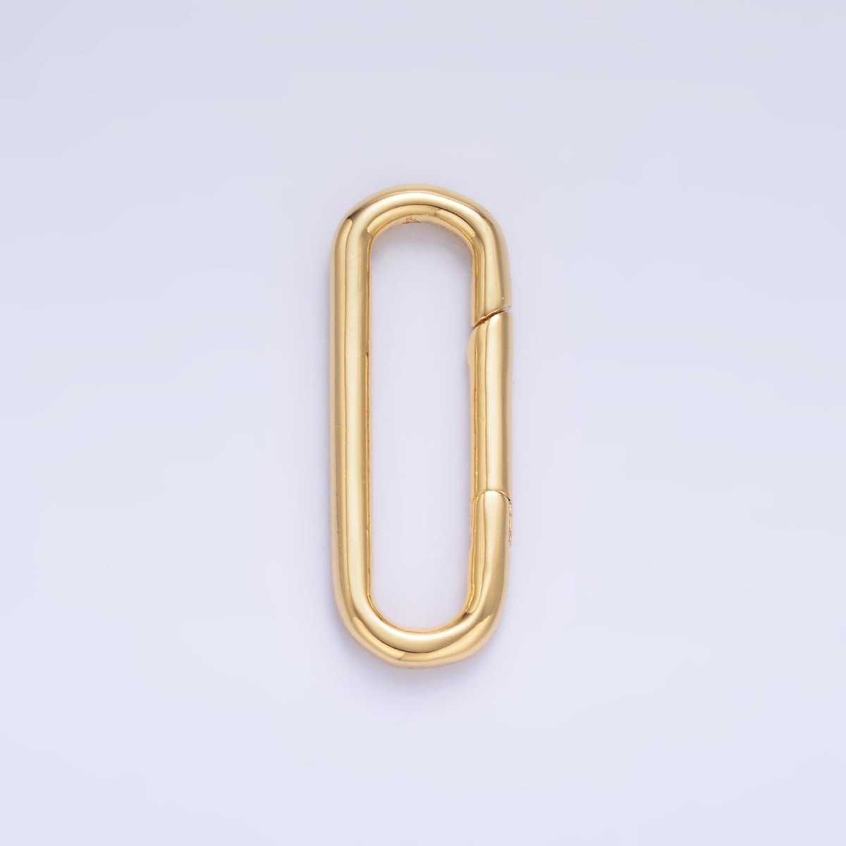 24K Gold Filled 25mm Minimalist Oblong Pull Gate Findings | Z1045 - DLUXCA