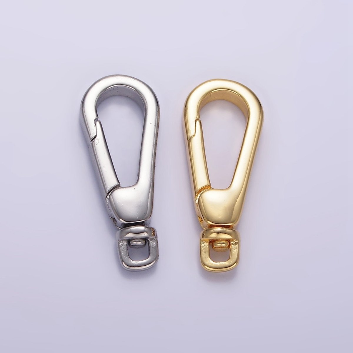 24K Gold Filled 25mm Push Lobster Clasps Spring Gate Swivel Hook Findings in Gold & Silver | Z797 - DLUXCA