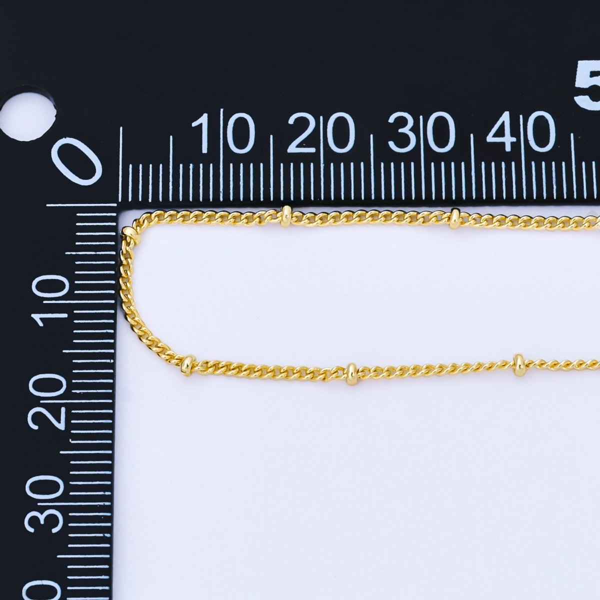 24K Gold Filled 2mm Dainty Satellite Unfinished Chain by Yard | Roll - 1738 - DLUXCA