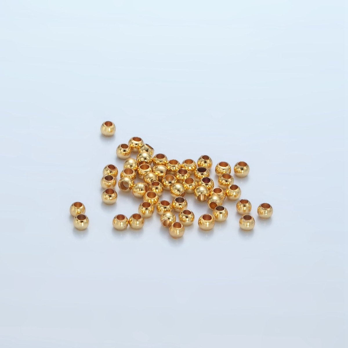 24K Gold Filled 2mm Minimalist Spacer Bead Set | B100 - DLUXCA