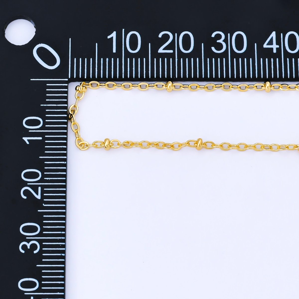 24K Gold Filled 2mm Satellite Minimalist Unfinished Chain by Yard | Roll - 2000 - DLUXCA