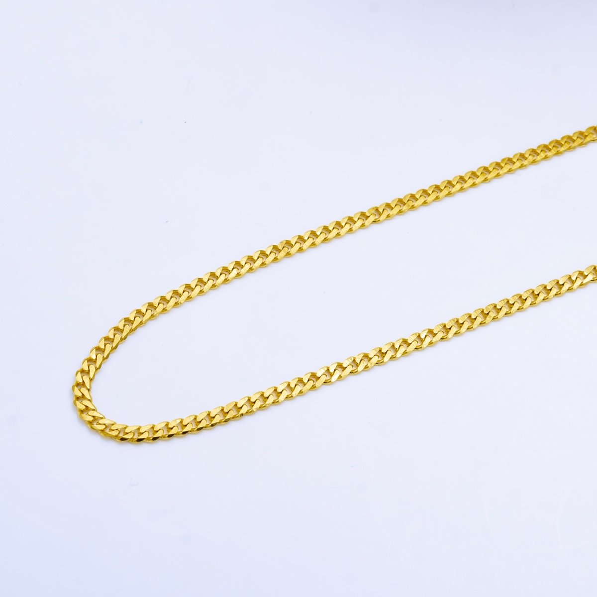 24K Gold Filled 2mm Thin Cuban Chain by Yard | ROLL - 1534 - DLUXCA