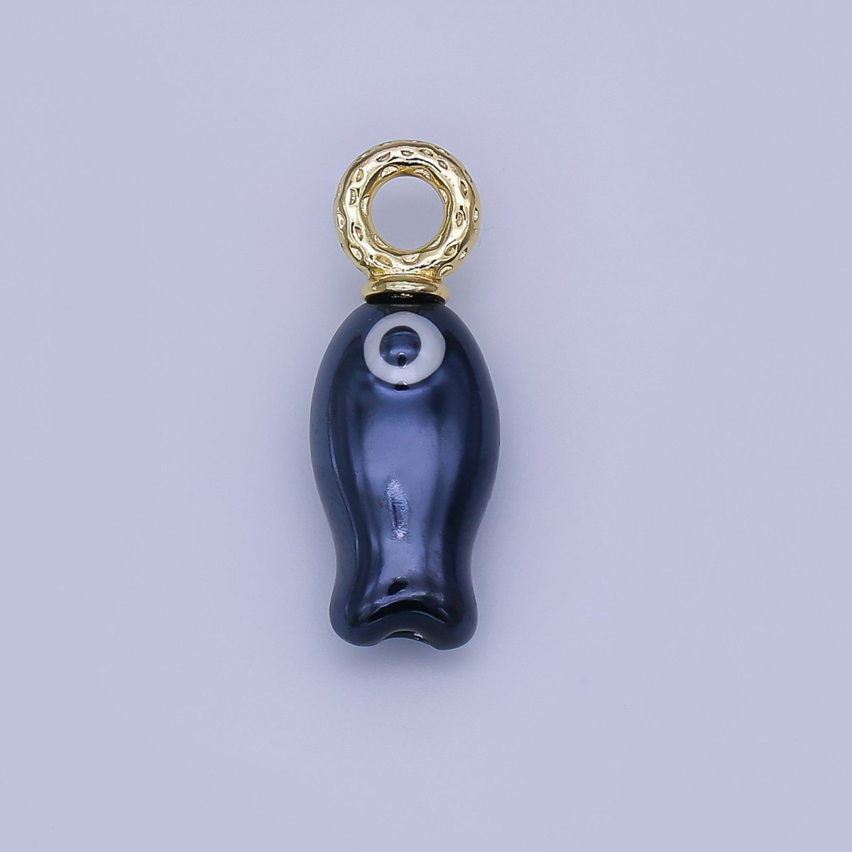 24K Gold Filled 30mm Enamel Fish Sea Animal Ceramic Drop Charm | X794 - X801 - DLUXCA