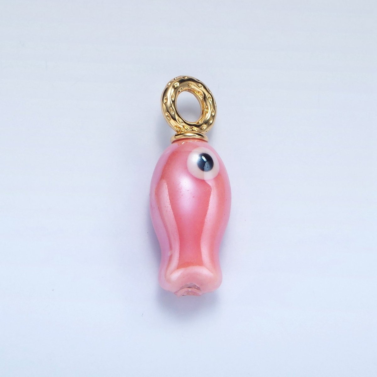 24K Gold Filled 30mm Enamel Fish Sea Animal Drop Charm | X794 - X801 - DLUXCA