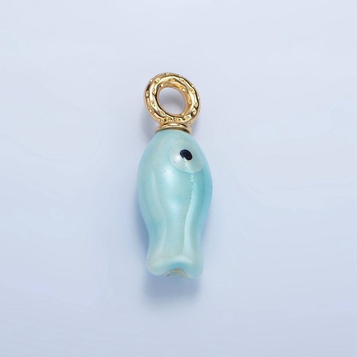 24K Gold Filled 30mm Enamel Fish Sea Animal Drop Charm | X794 - X801 - DLUXCA