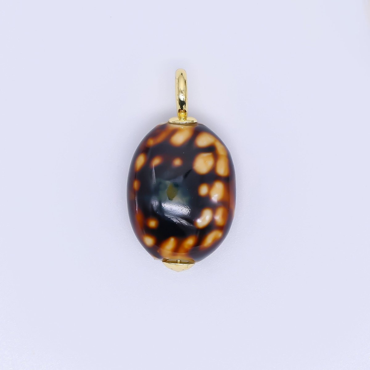 24K Gold Filled 30mm Oval Egg Ceramics Charm | M215 M218 M877 M897 M909 - DLUXCA