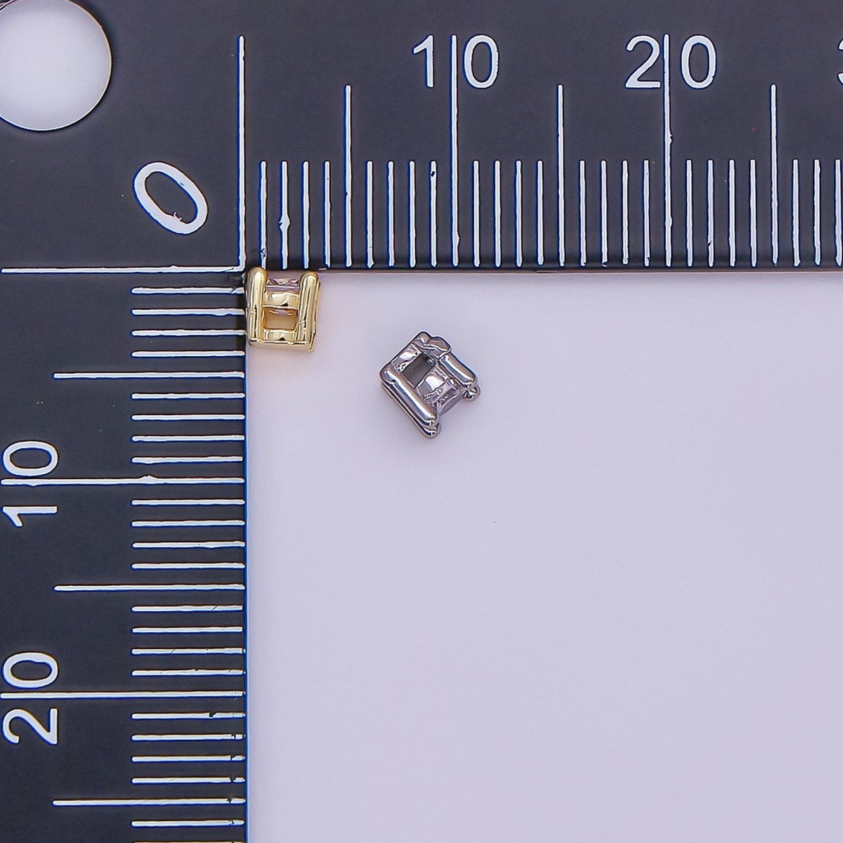 24K Gold Filled 3.5mm Clear CZ Round Bead in Gold & Silver | B446 - DLUXCA