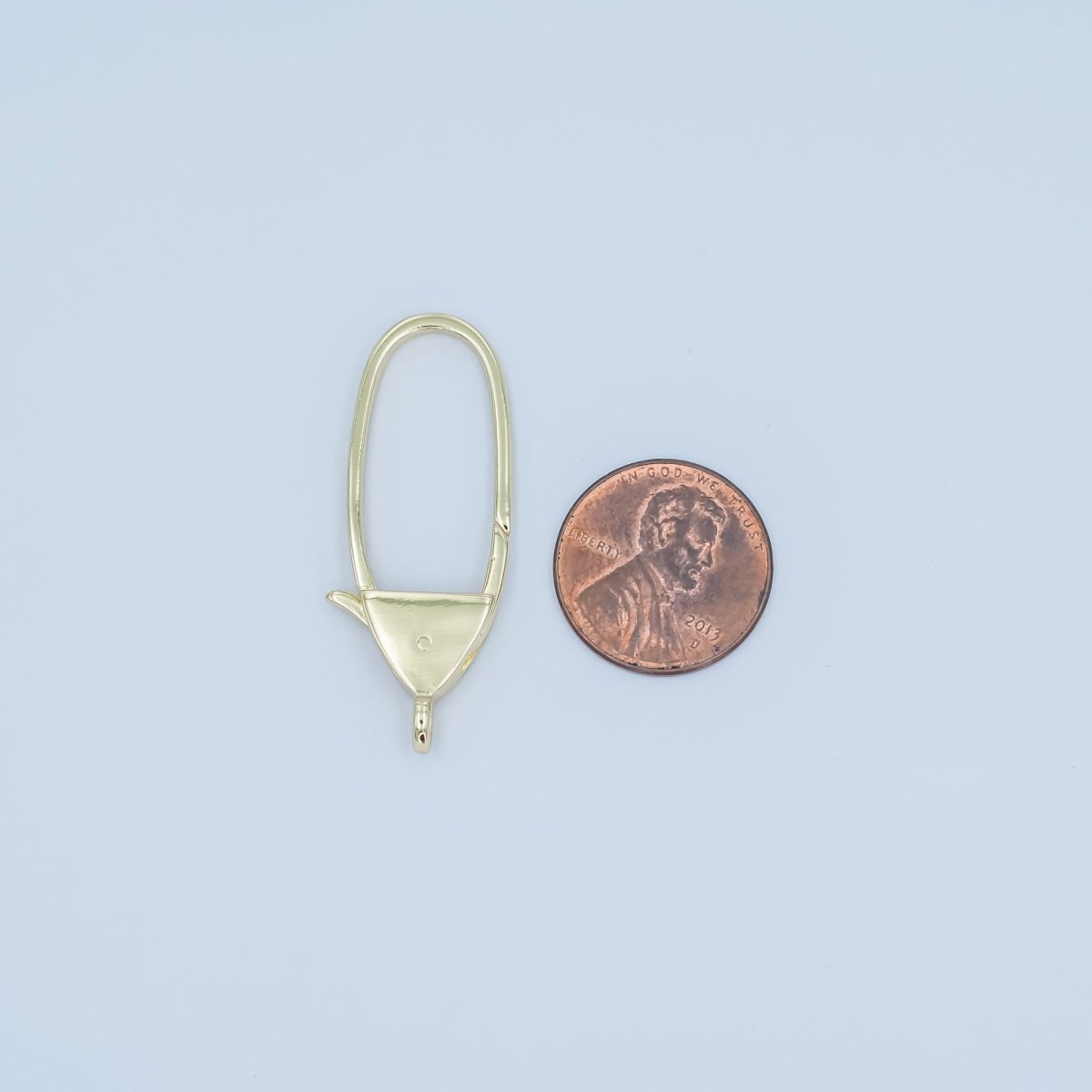 24K Gold Filled 38mm Oval Lobster Clasps Closure Findings | Z1095 - DLUXCA