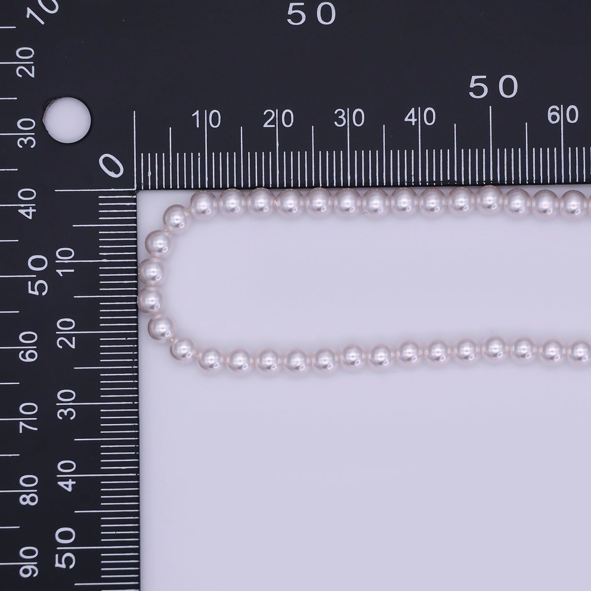 24K Gold Filled 3mm, 4mm, 6mm, 8mm, 10mm Light Pink Round Shell Pearl 17 Inch Necklace | WA - 2821 ~ WA - 2825 - DLUXCA