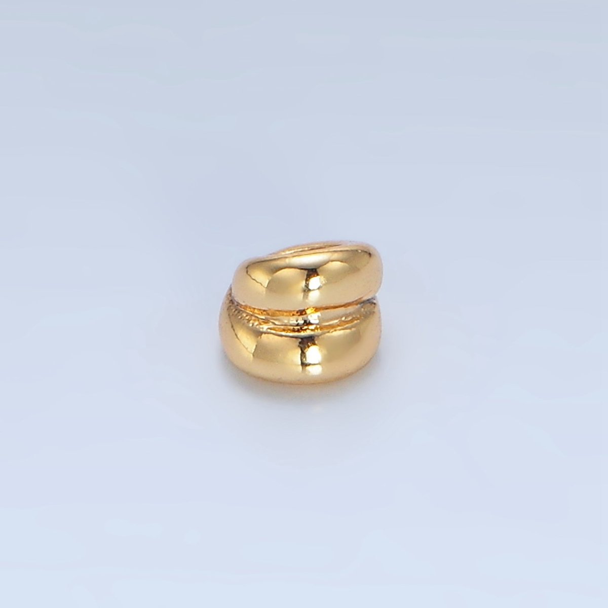 24K Gold Filled 4.5mm Double Band Minimalist Bead | B560 - DLUXCA