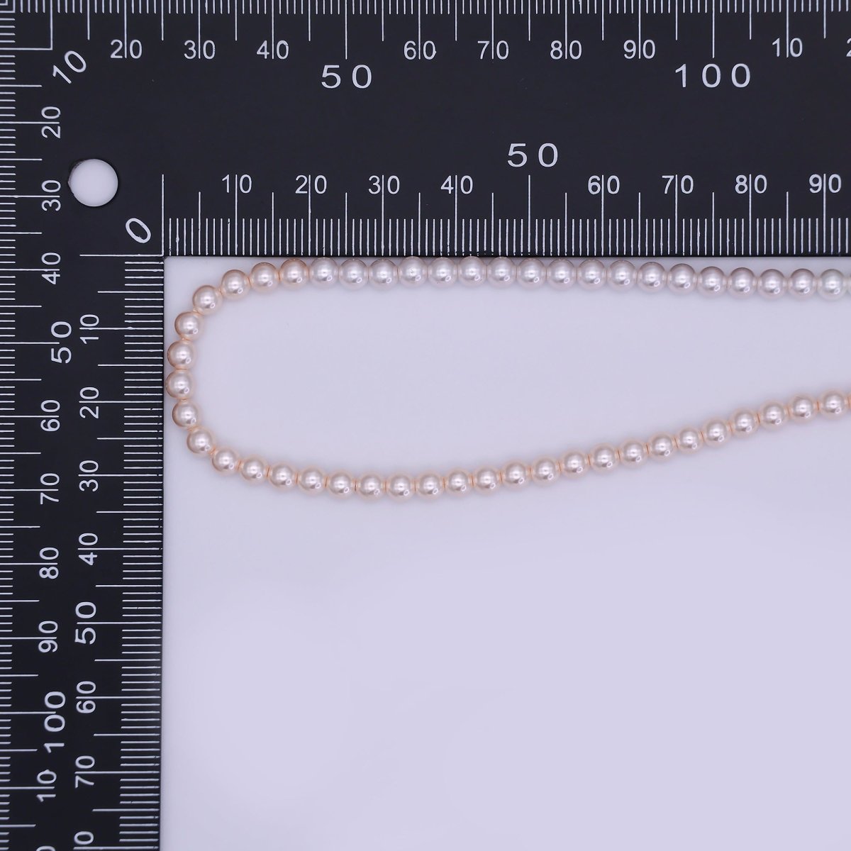 24K Gold Filled 4mm, 6mm Gradient Pink - White Shell Pearl 17 Inch Necklace | WA - 2836 WA - 2837 - DLUXCA