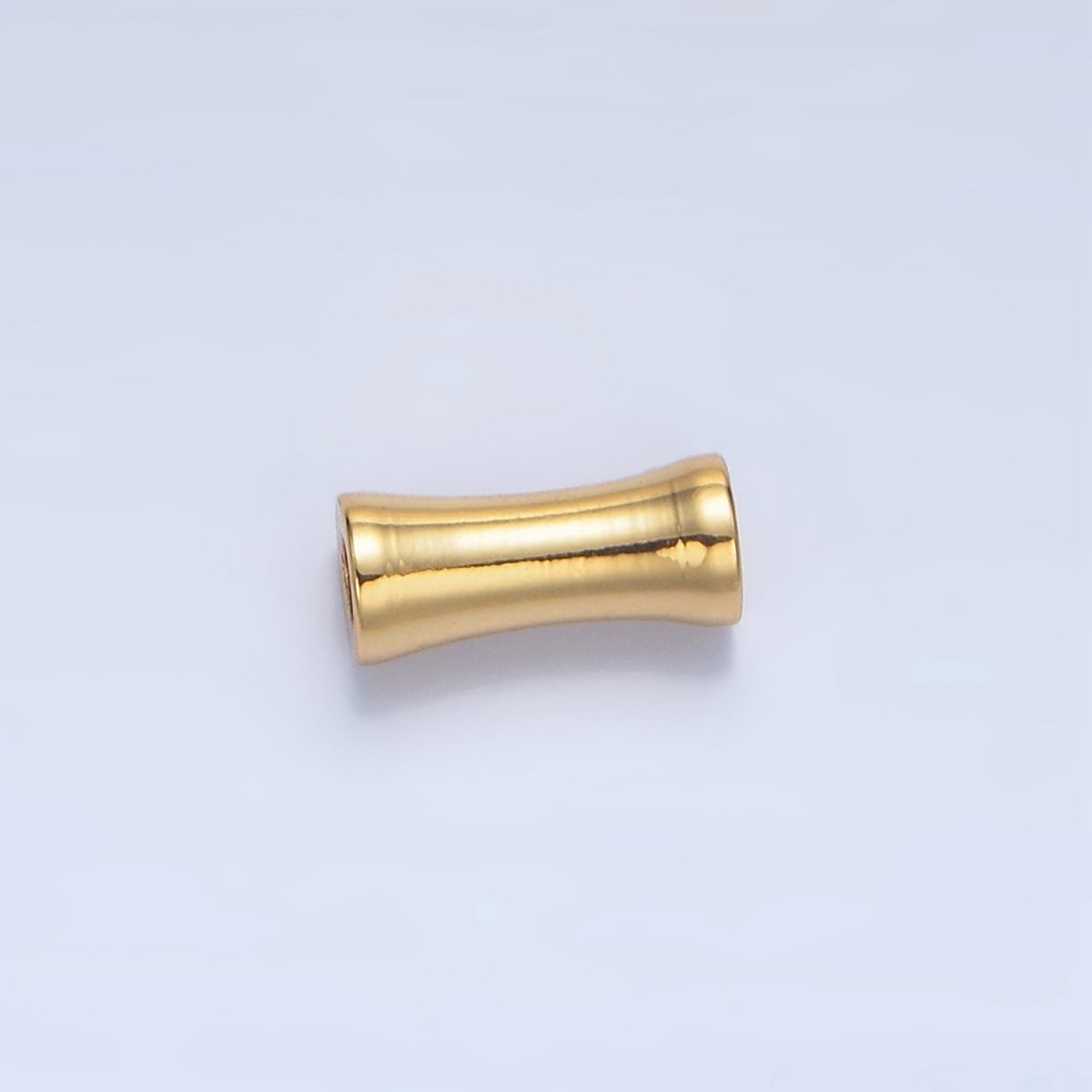 24K Gold Filled 4mm Minimalist Curved Tube Bead in Gold & Silver | B256 - DLUXCA