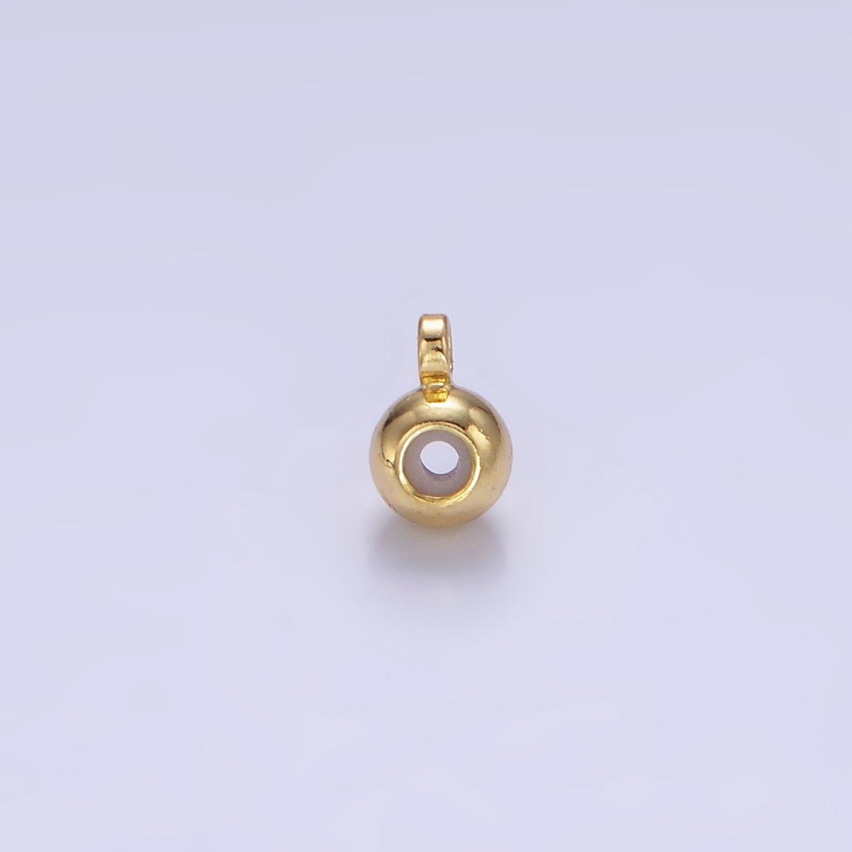 24K Gold Filled 4mm Rubber Spacer Slider Bead Findings | L605 - DLUXCA