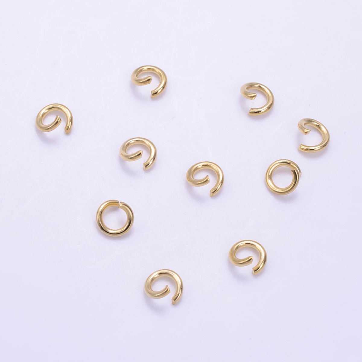 24K Gold Filled 5mm Jump Ring Findings by 10 units Findings Set | Z956 - DLUXCA