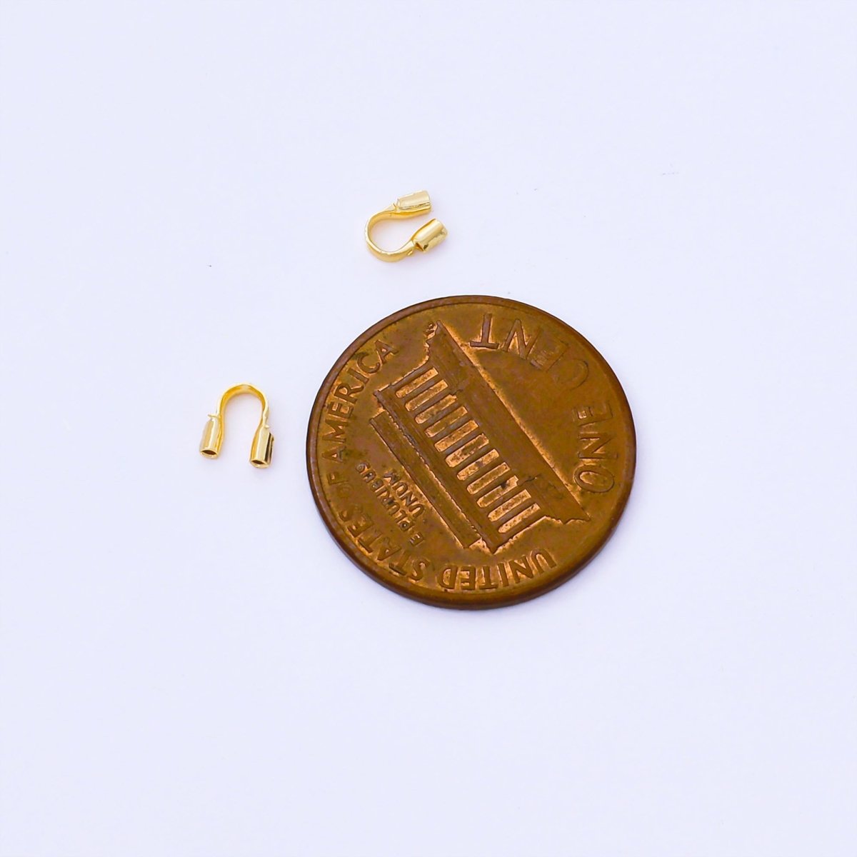 24K Gold Filled 5mm Minimalist Wire Guard Findings Set | Z1035 - DLUXCA