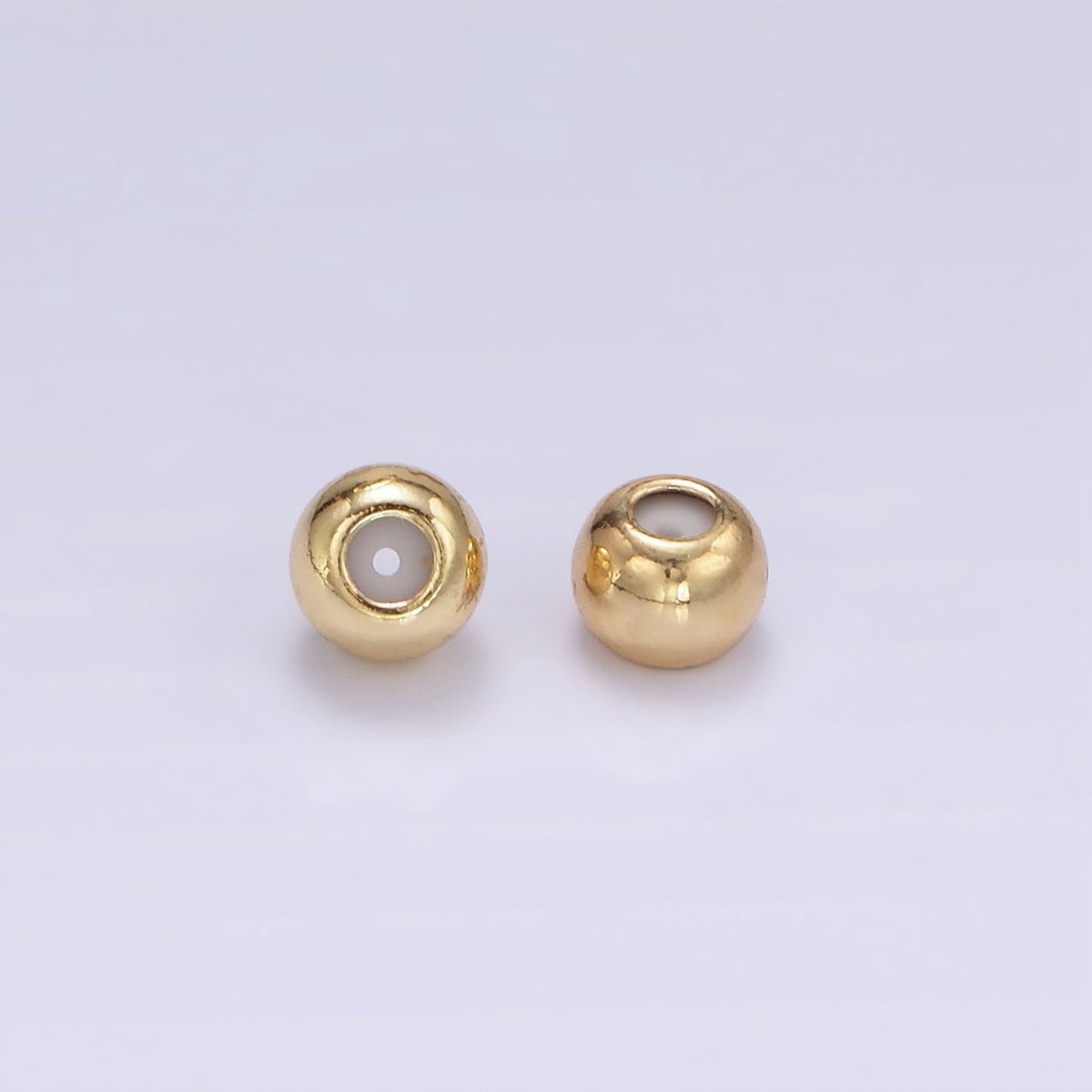 24K Gold Filled 5mm Stopper Rubber Bead Findings Rubber Charm Stopper | L-529 - DLUXCA