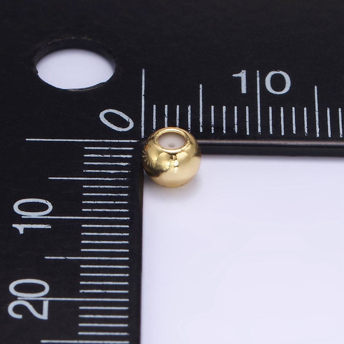 24K Gold Filled 5mm Stopper Rubber Bead Findings Rubber Charm Stopper | L-529 - DLUXCA