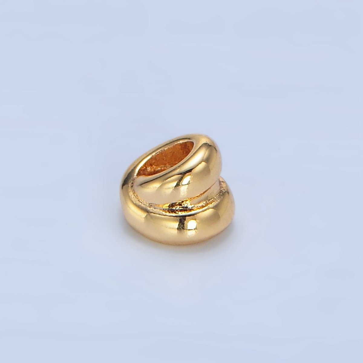 24K Gold Filled 6mm Double Band Minimalist Bead | B562 - DLUXCA