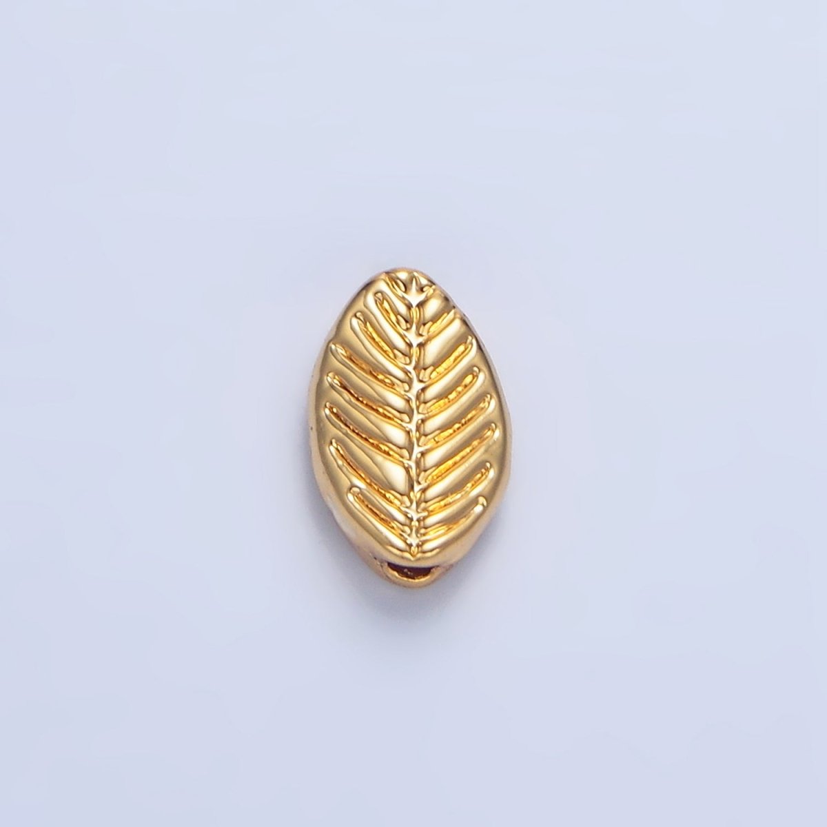 24K Gold Filled 6mm Natural Leaf Spacer Bead | B252 - DLUXCA