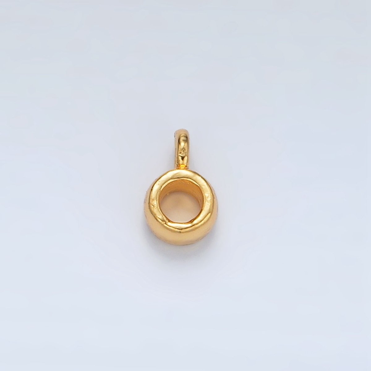 24K Gold Filled 7mm Minimalist Round Charm Findings | Z848 - DLUXCA