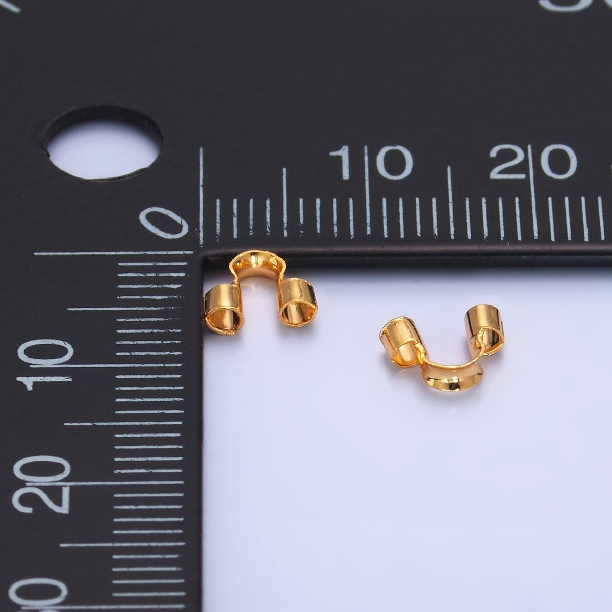 24K Gold Filled 7mm Minimalist Wire Guard Findings Set | Z1034 - DLUXCA