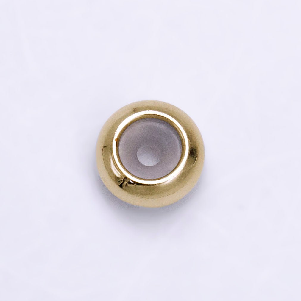 24K Gold Filled 7mm Rubber Rhondelle Bead Findings | L409 - DLUXCA