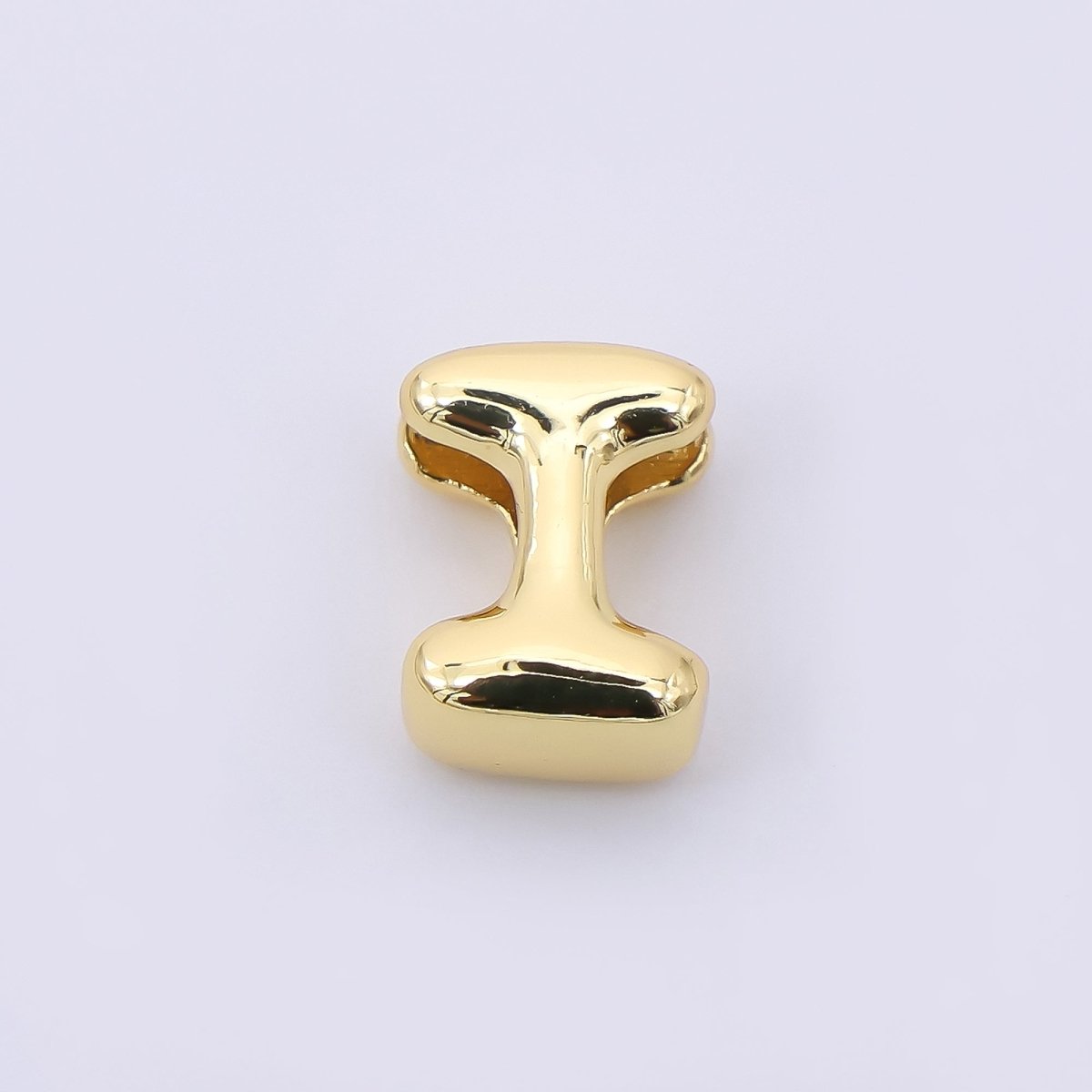 24K Gold Filled 8mm Initial Letter Alphabet Chubby Spacer Bead | AF027 - AF039 - DLUXCA
