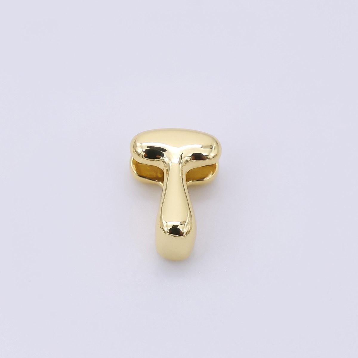 24K Gold Filled 8mm Initial Letter Alphabet Chubby Spacer Bead | AF027 - AF039 - DLUXCA