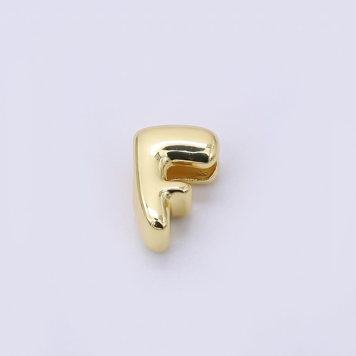 24K Gold Filled 8mm Initial Letter Alphabet Chubby Spacer Bead | AF027 - AF039 - DLUXCA