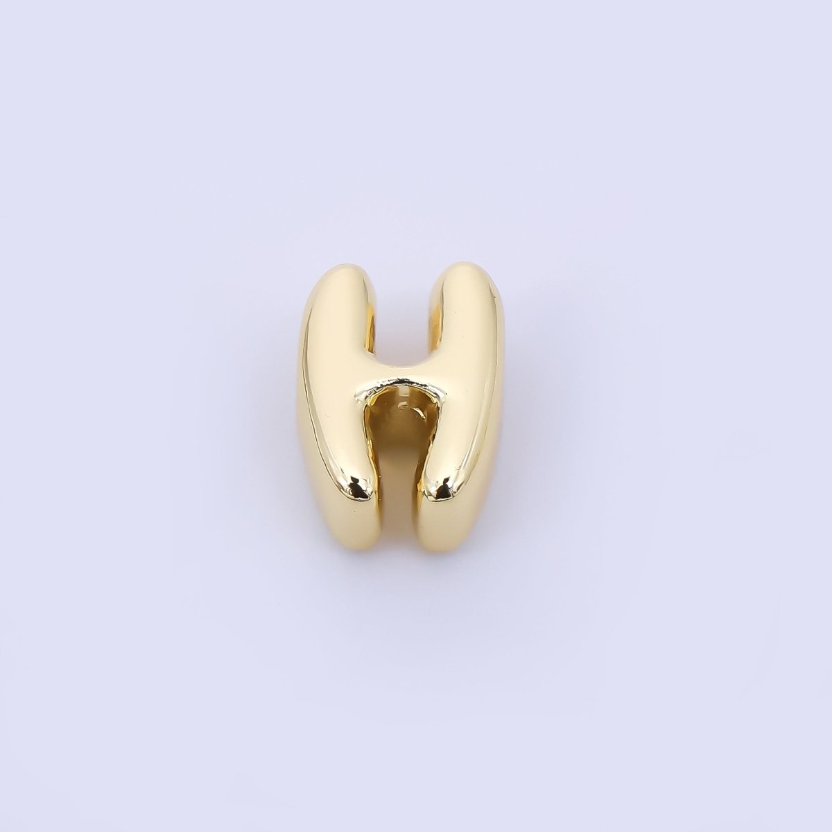24K Gold Filled 8mm Initial Letter Alphabet Chubby Spacer Bead | AF027 - AF039 - DLUXCA