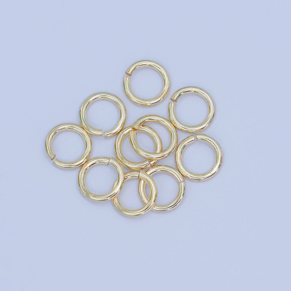 24K Gold Filled 8mm x 1.2mm ( 16 gauge ) Minimalist Jump Ring Finding Set in Gold & Silver | SP - 1627 - DLUXCA