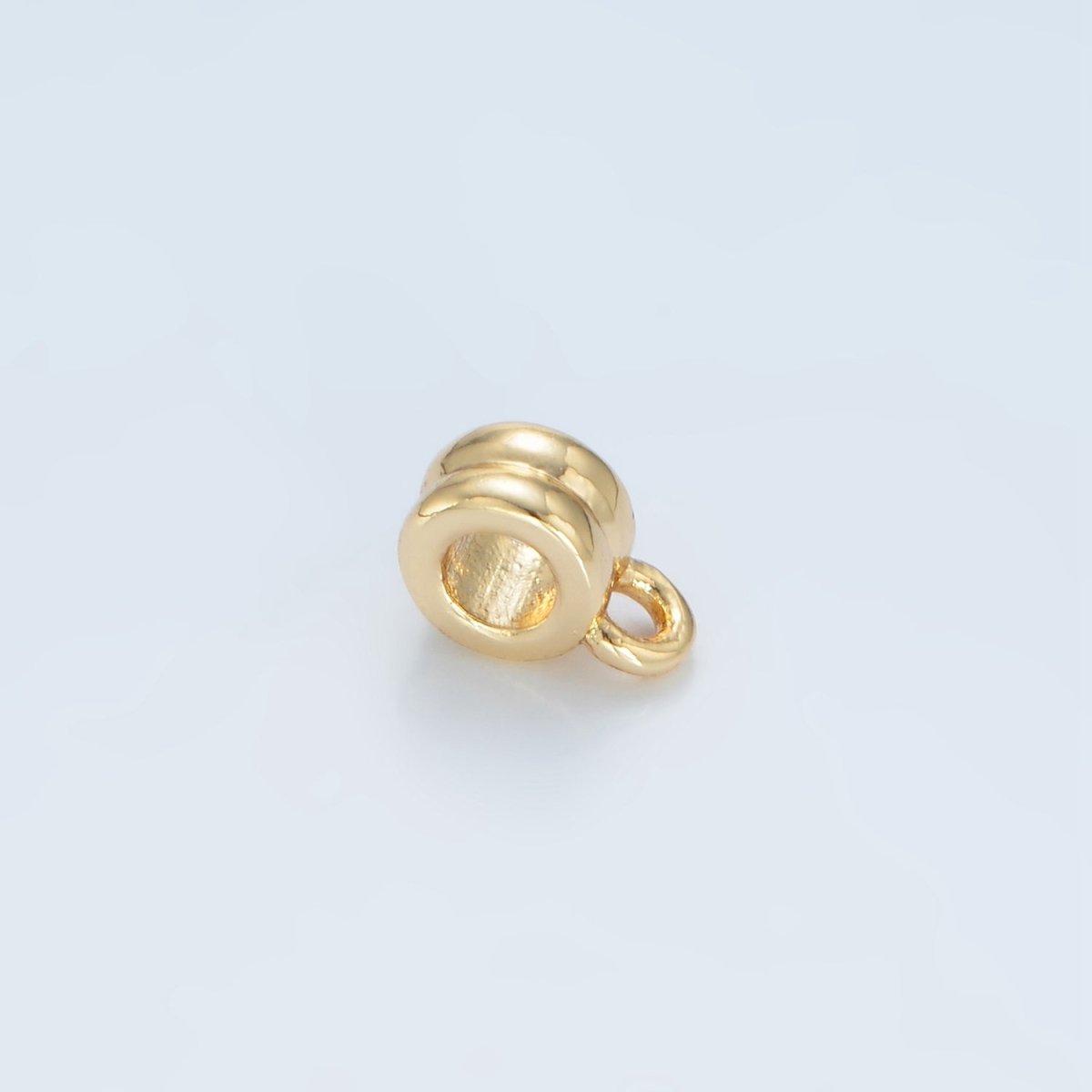 24K Gold Filled 9mm Double Band Rhondelle Bail Findings | Z953 - DLUXCA